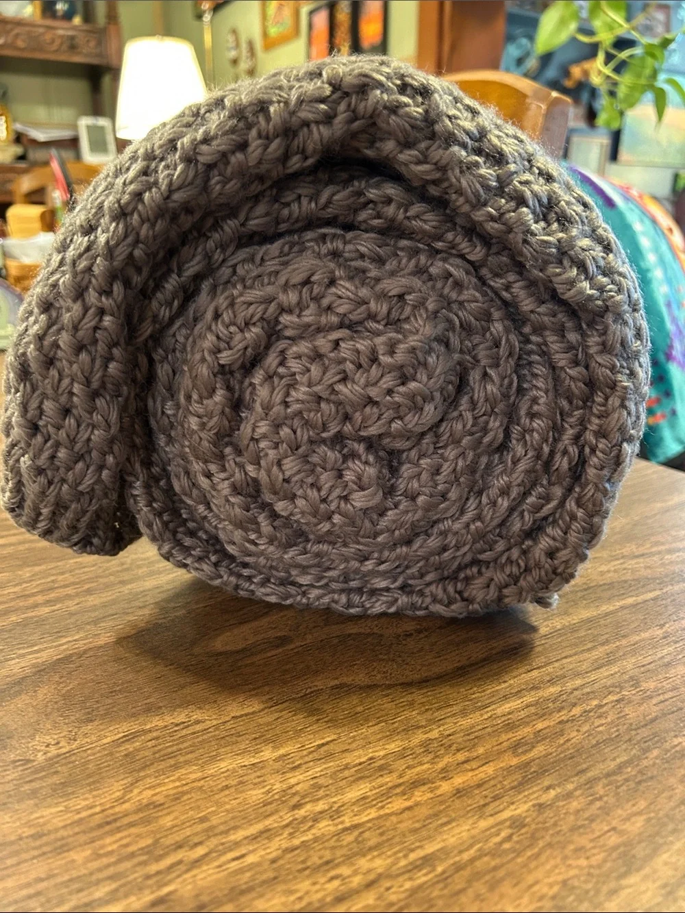 Threshold Oversized Chunky Knit Throw - Gray